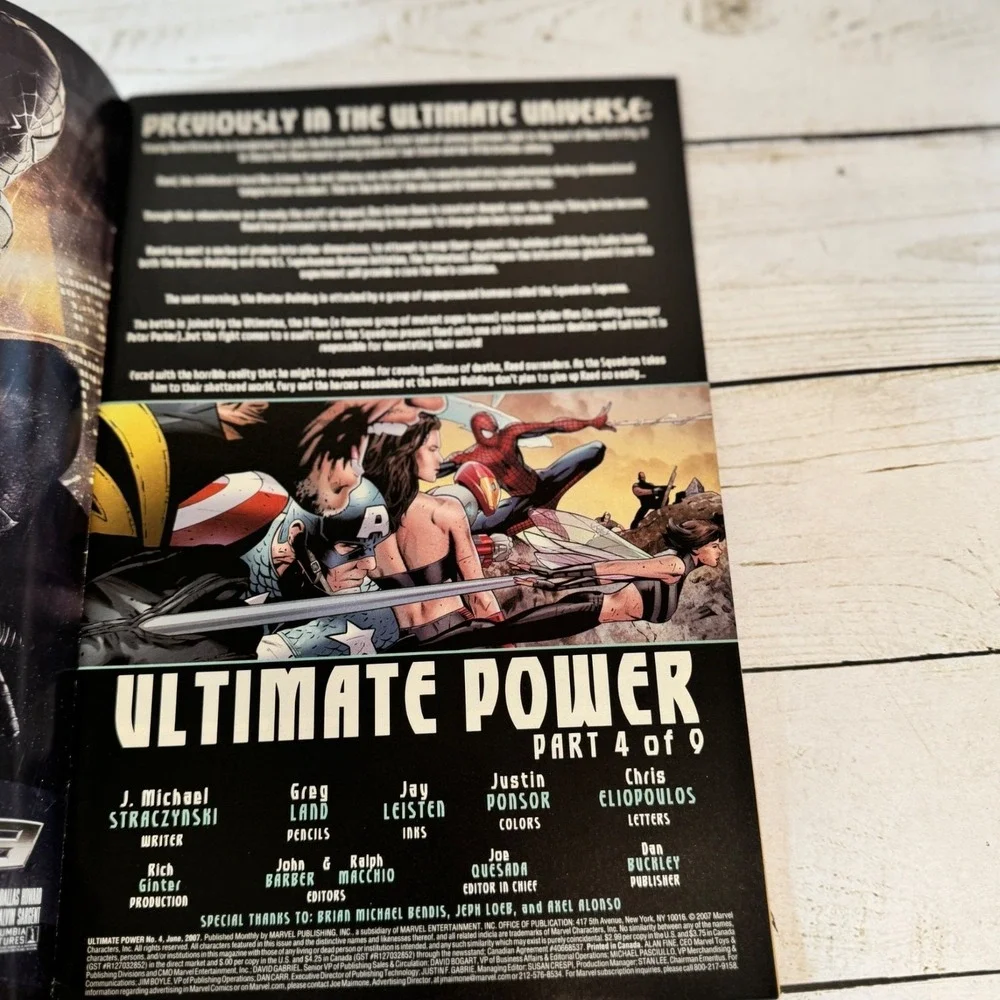 Ultimate Power 2 3 4 Marvel Comics 2006 Lot Wolverine Spider-Man Fantastic Four‎